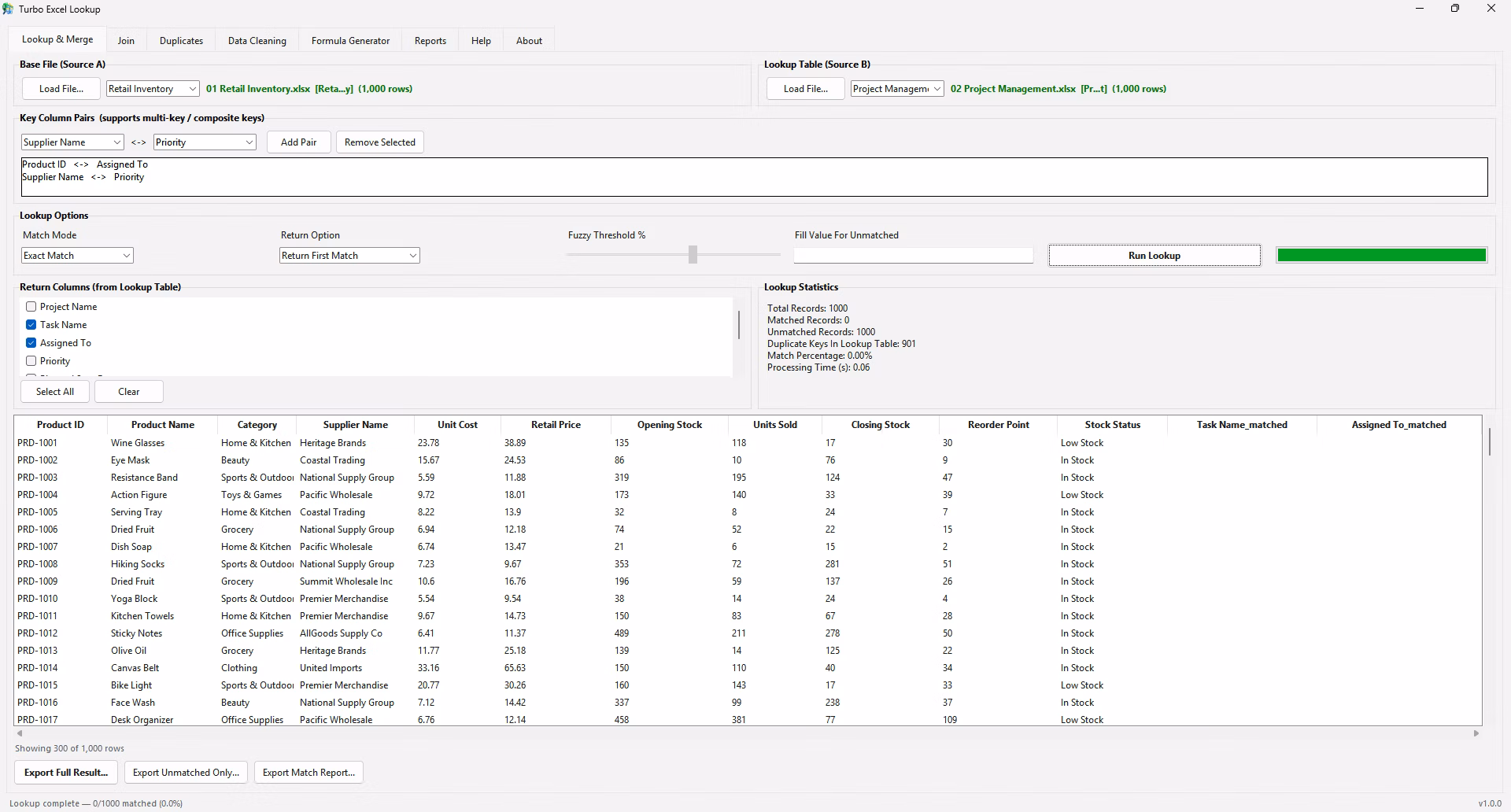 Turbo Excel Lookup screenshot