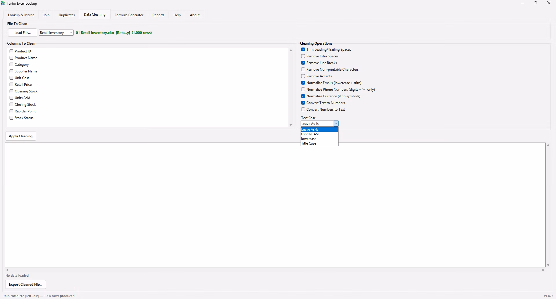 Key column pair selection for a composite multi-column lookup