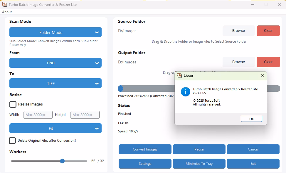 Batch Image Converter About Section