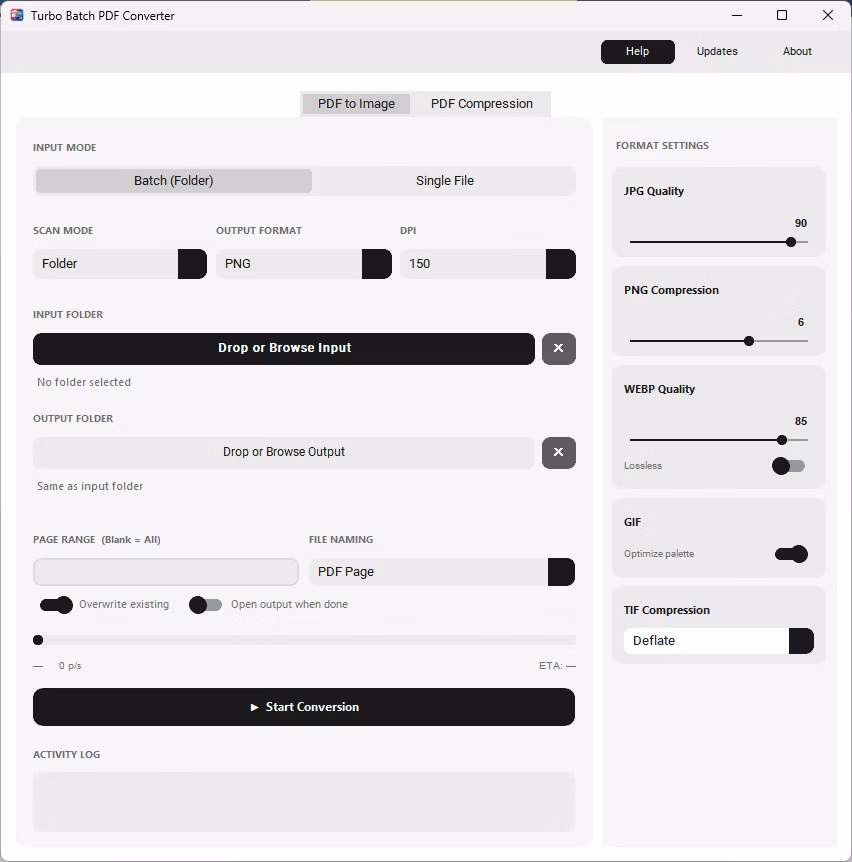 Turbo Batch PDF Converter screenshot