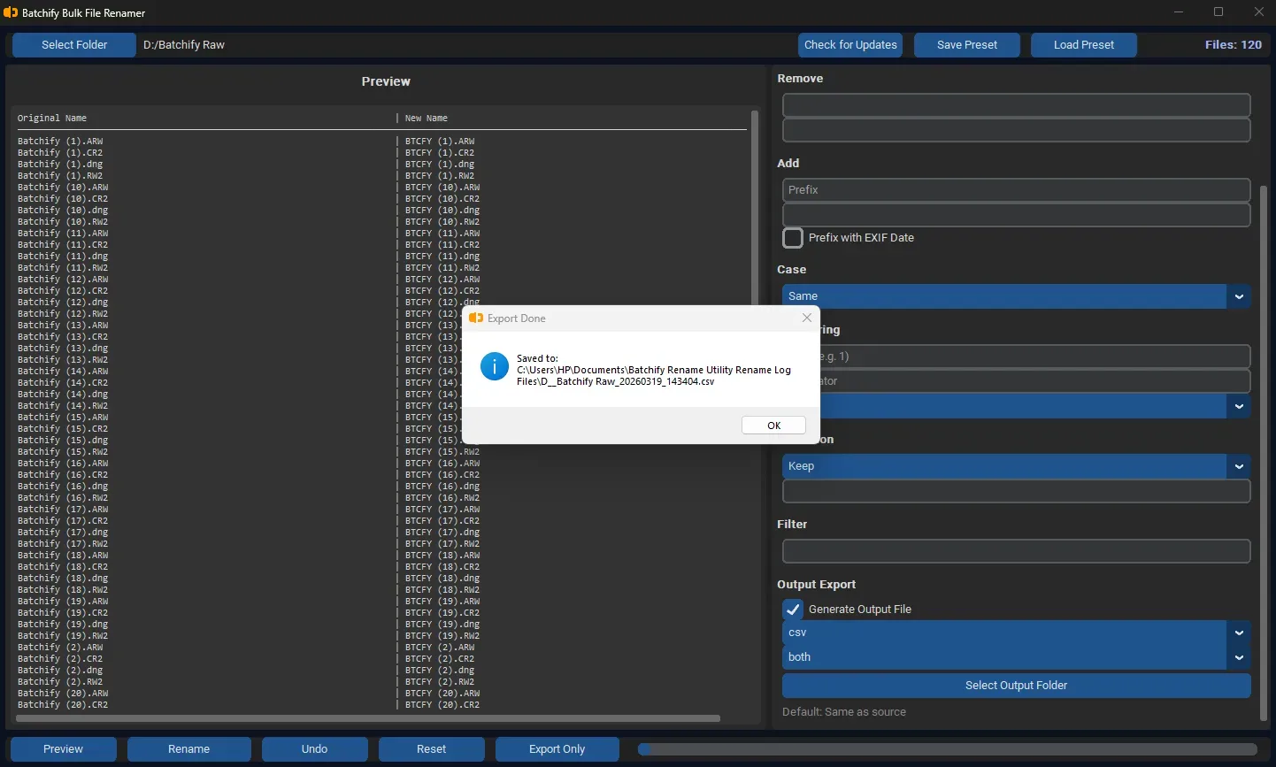 batch rename files windows 10 without brackets