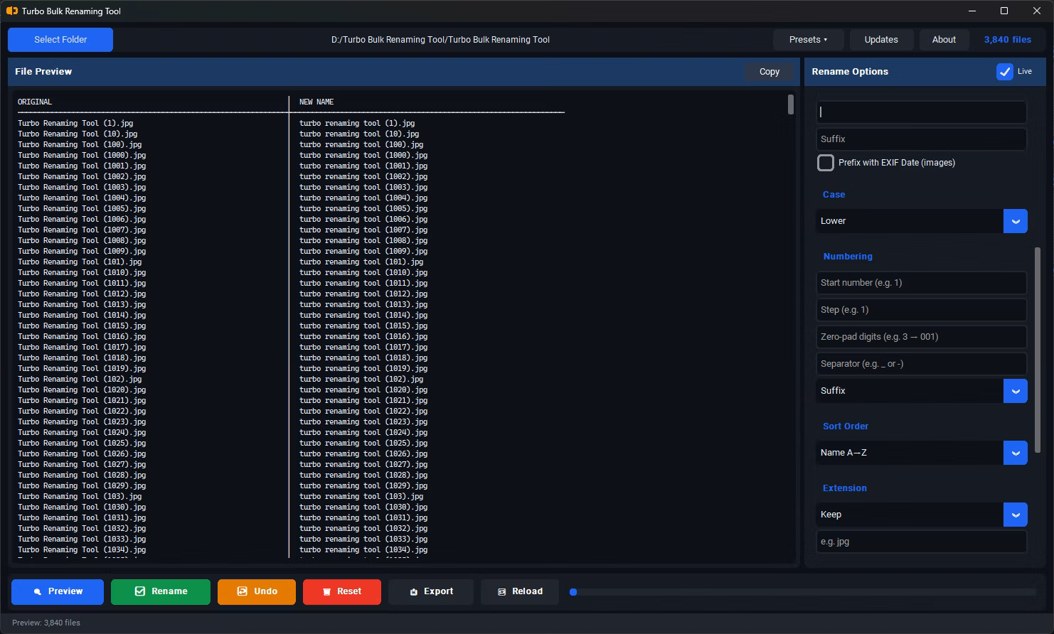 Case Conversion - Settings