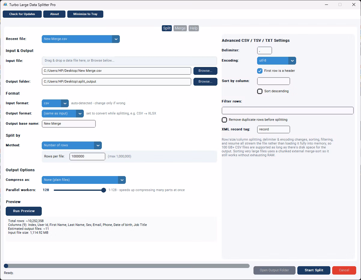 merge csv files into one csv merger tool